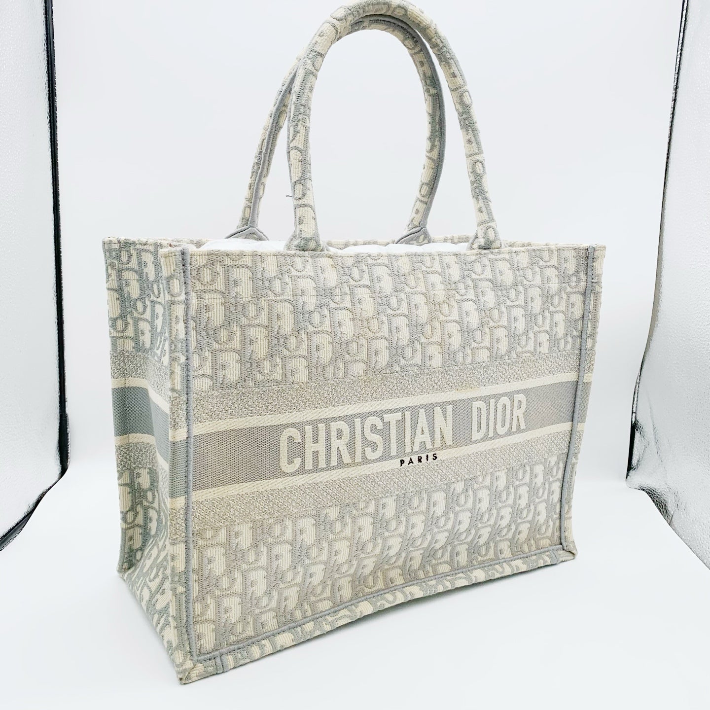 Dior - Book Tote - Cloth - Grey - (Small)