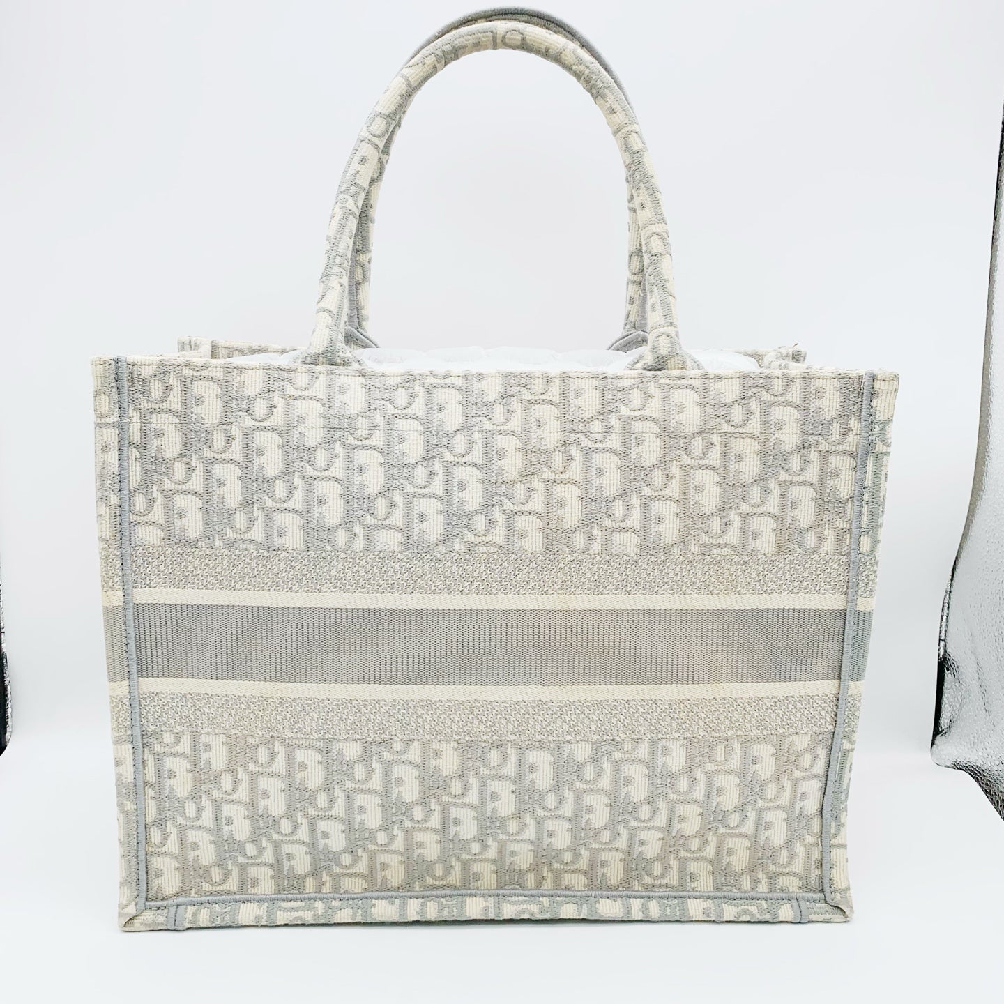 Dior - Book Tote - Cloth - Grey - (Small)