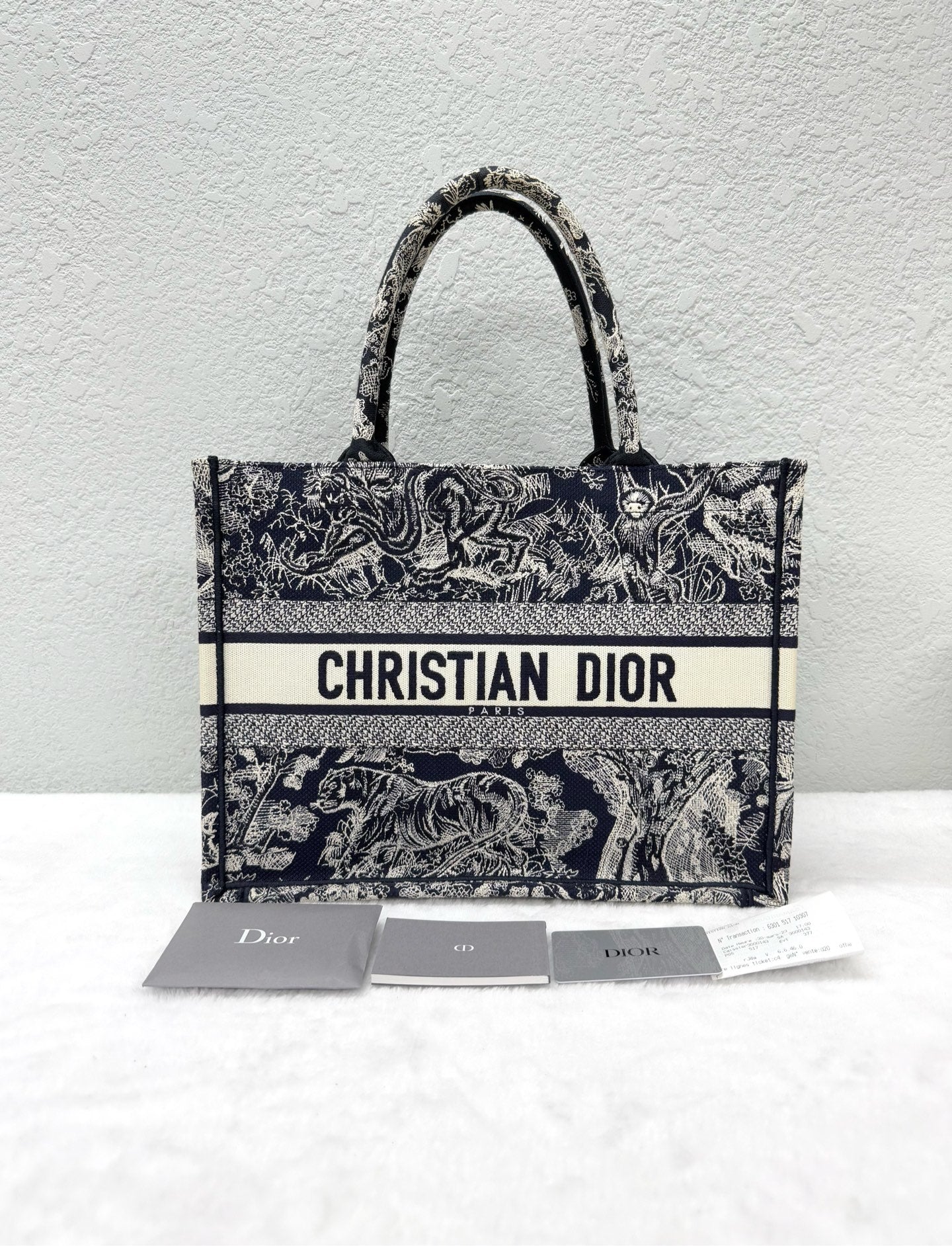 Dior - Book Tote - Cloth - Navy - (Medium)