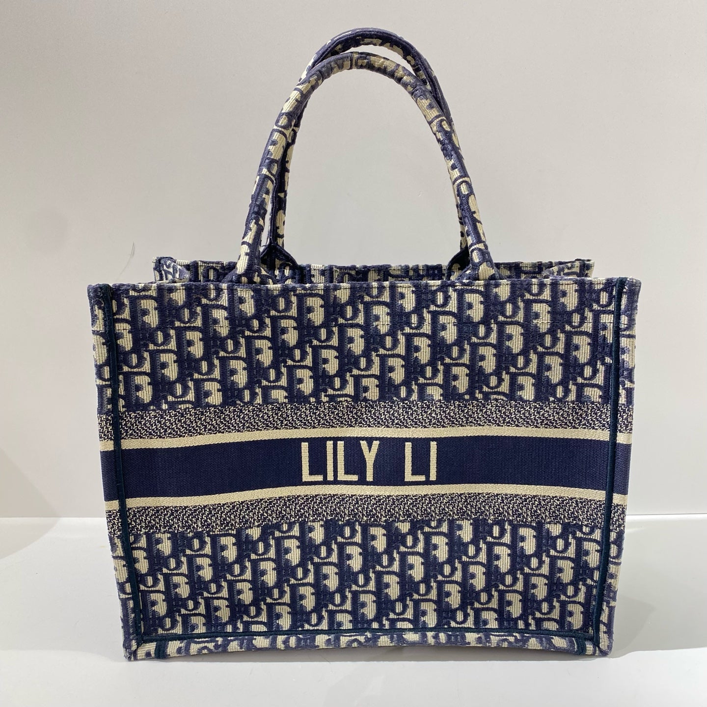 Dior - Book Tote - Cloth - Navy - (medium)