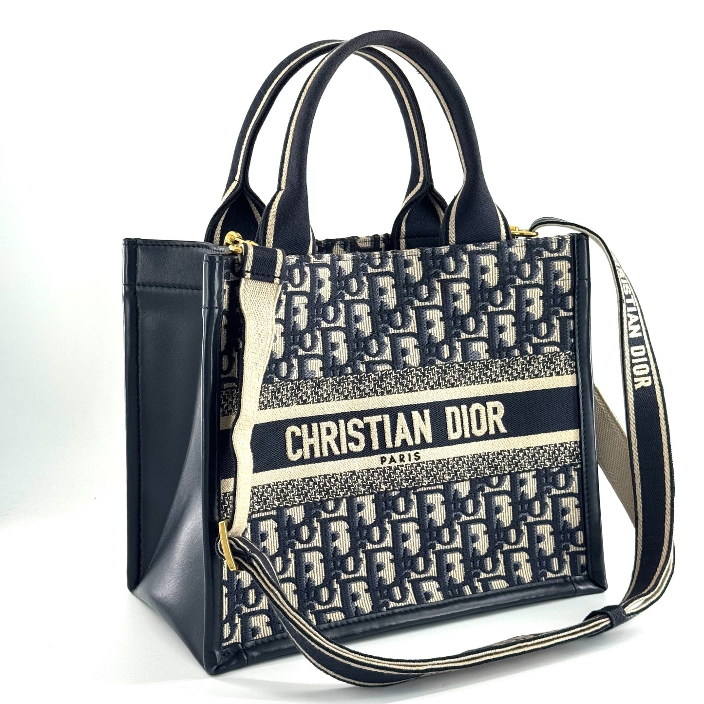 Dior - Book Tote - Cloth - Navy - (small)
