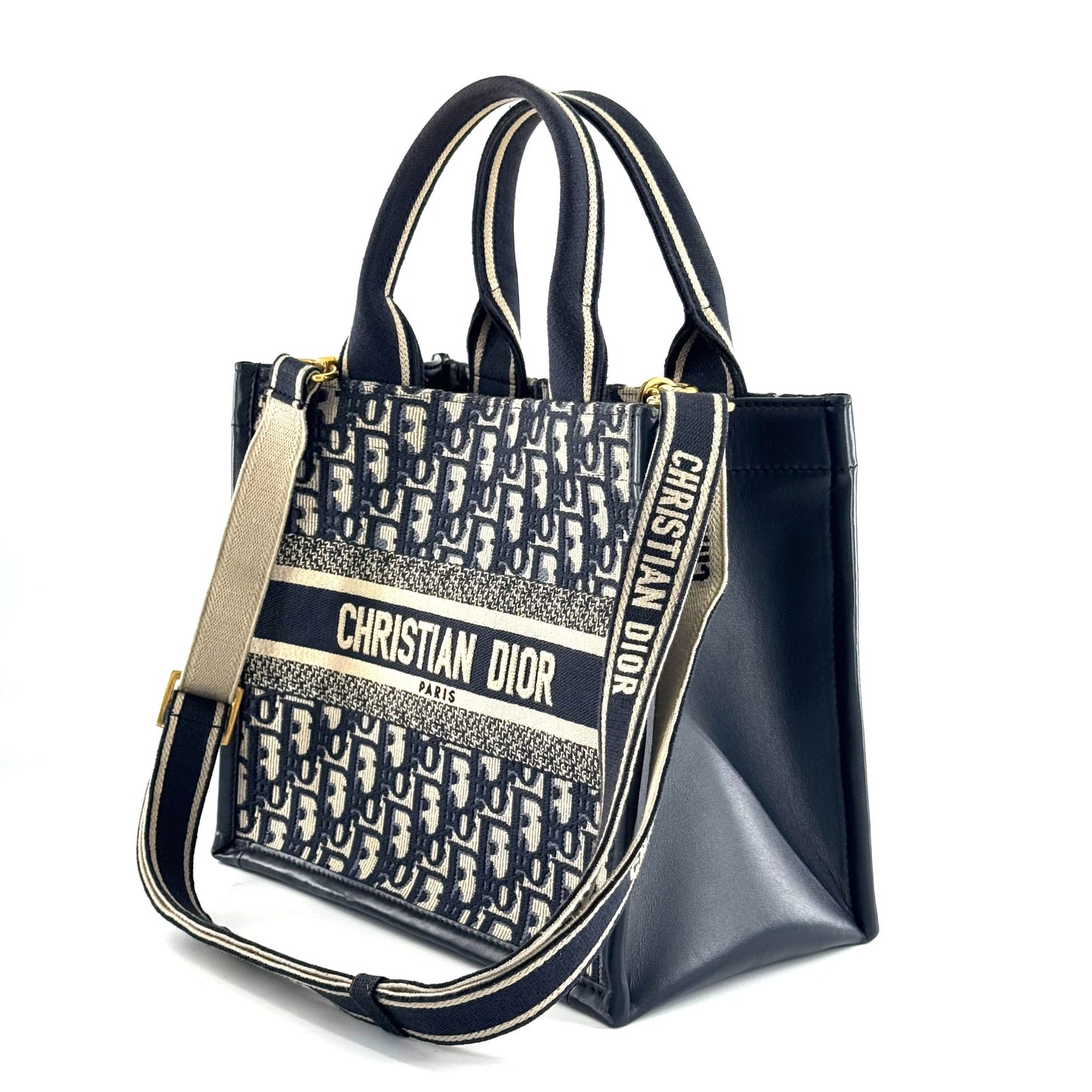 Dior - Book Tote - Cloth - Navy - (small)