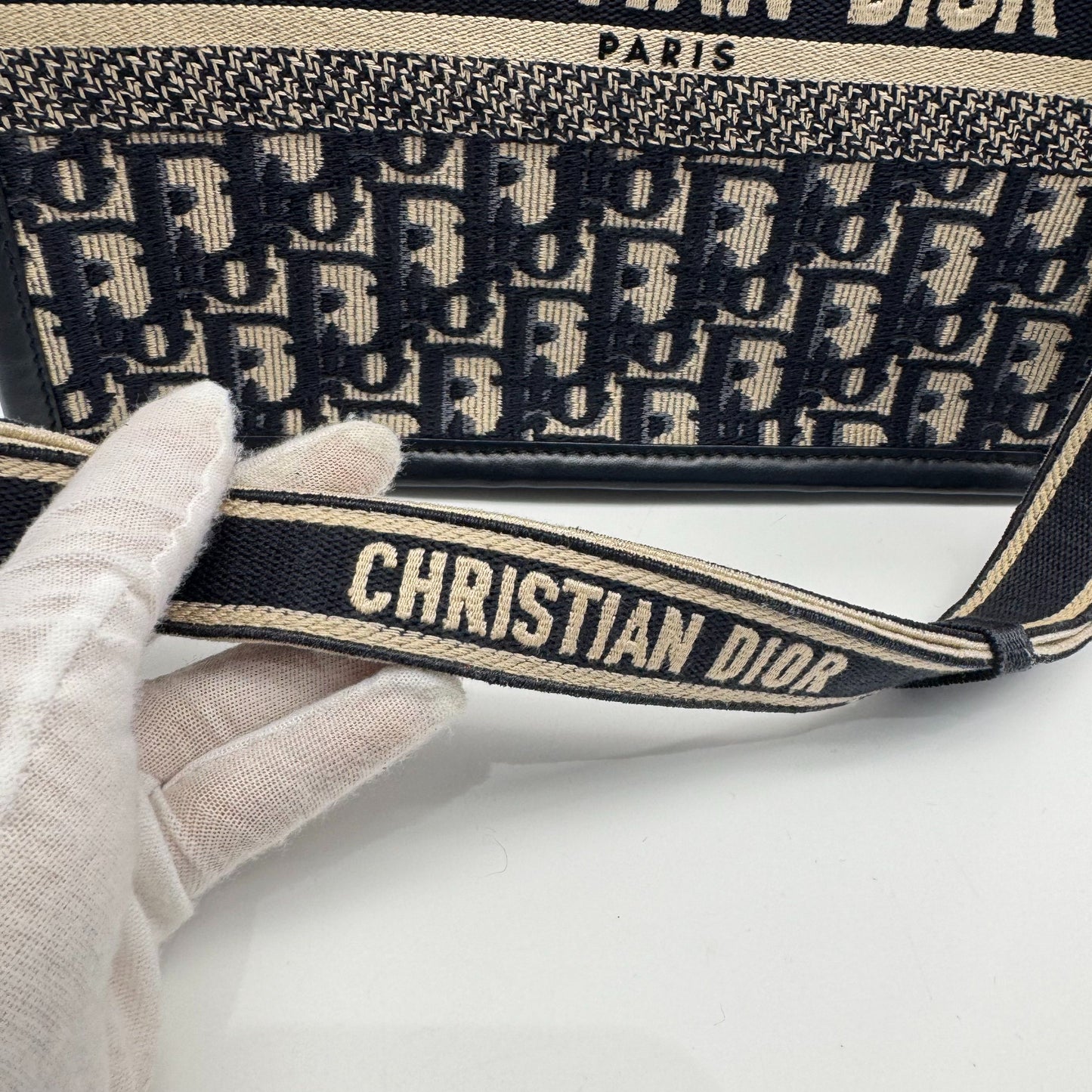 Dior - Book Tote - Cloth - Navy - (small)