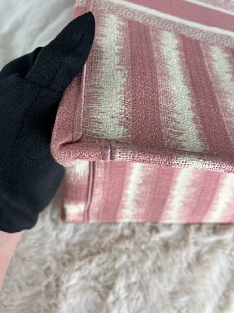 Dior - Book Tote D-Stripes - Cloth - Pink