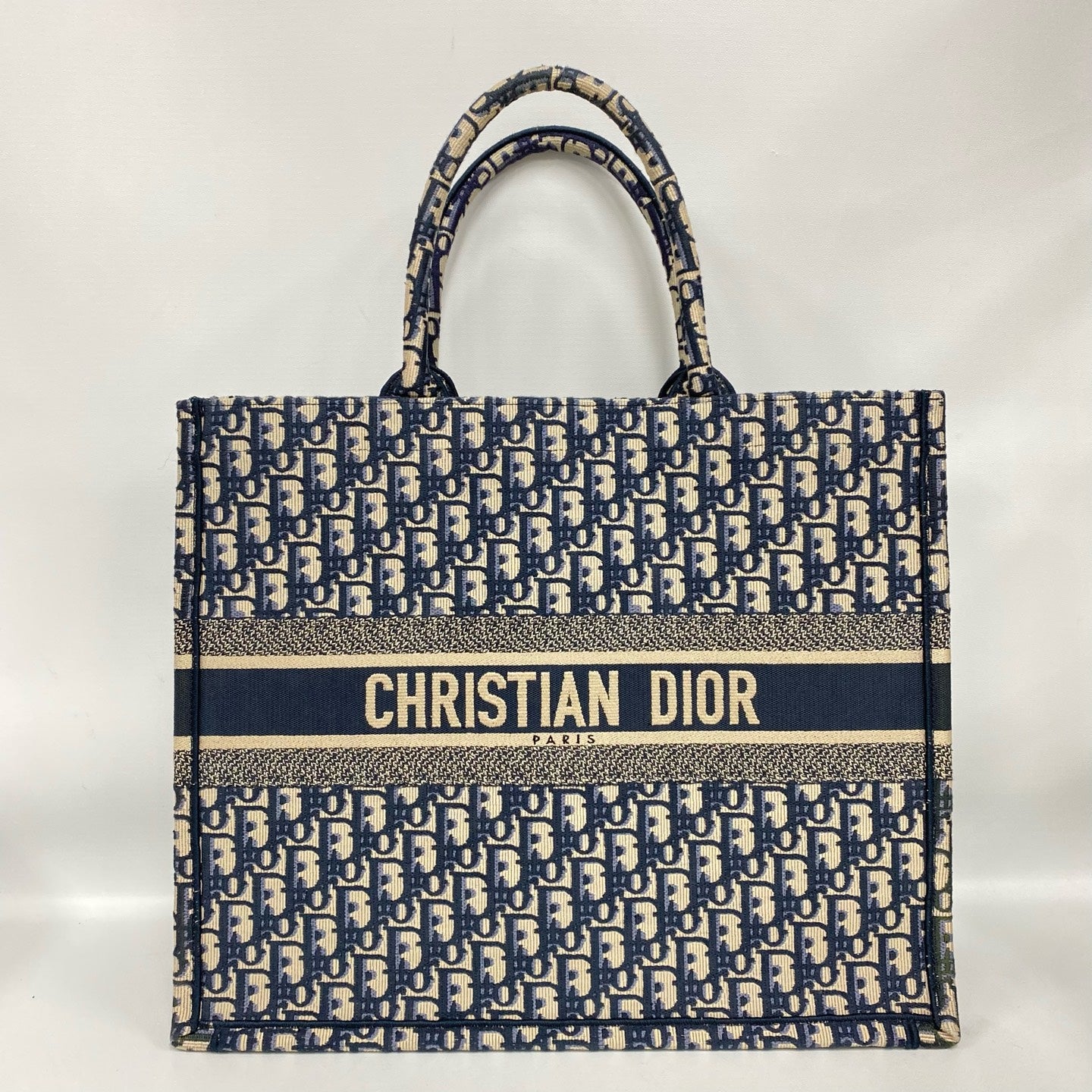 Dior - Book Tote - Embroidered canvas - Blue - (Large)