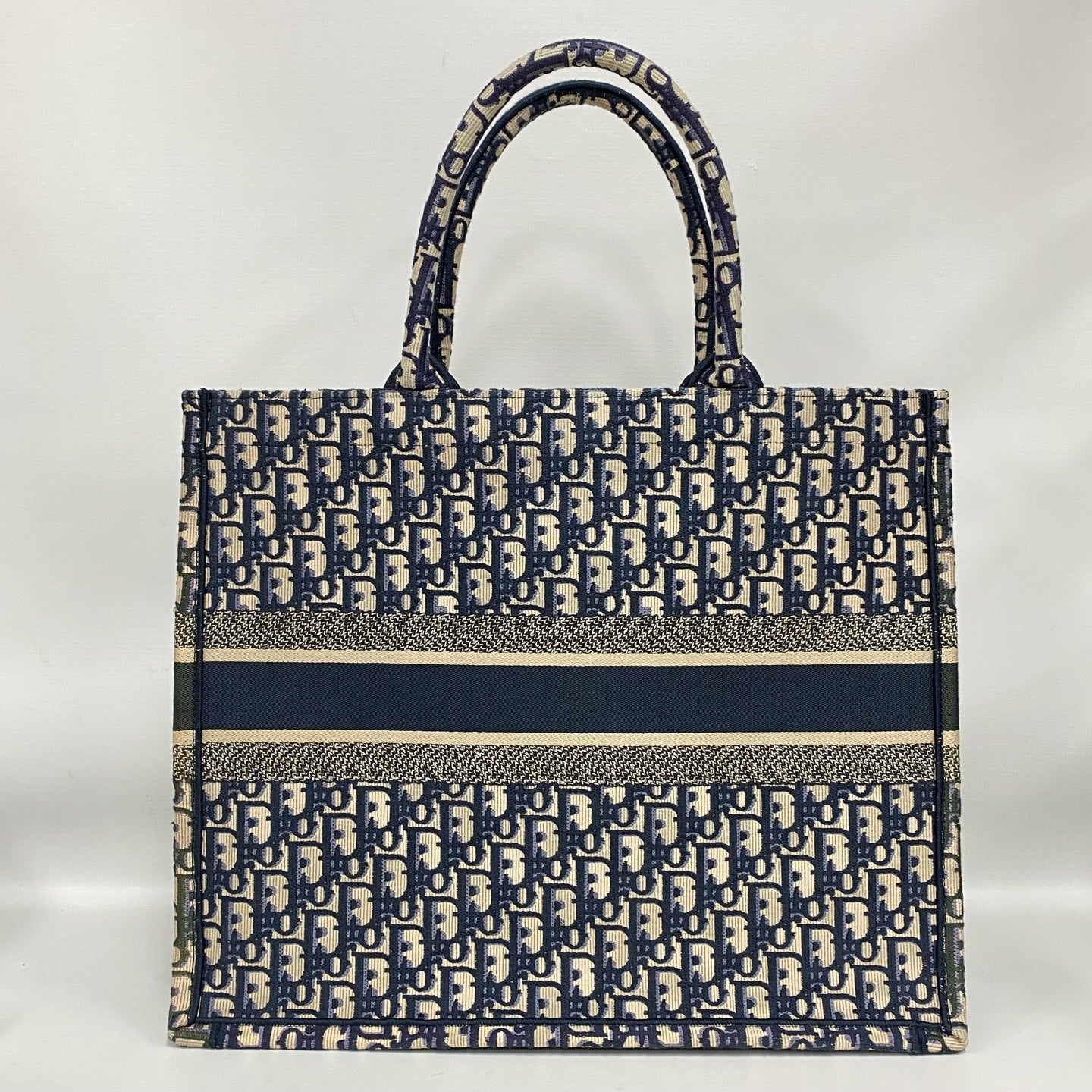 Dior - Book Tote - Embroidered canvas - Blue - (Large)
