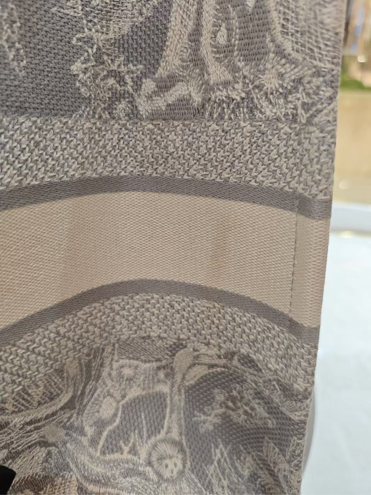 Dior - Book Tote - Embroidered canvas - Ivory Grey - (Medium)