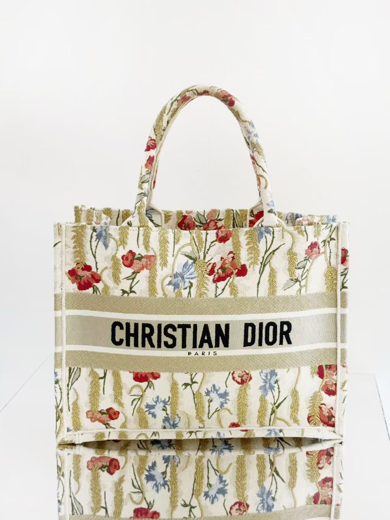 Dior - Book Tote - Embroidered canvas - Multicolour - (Medium)