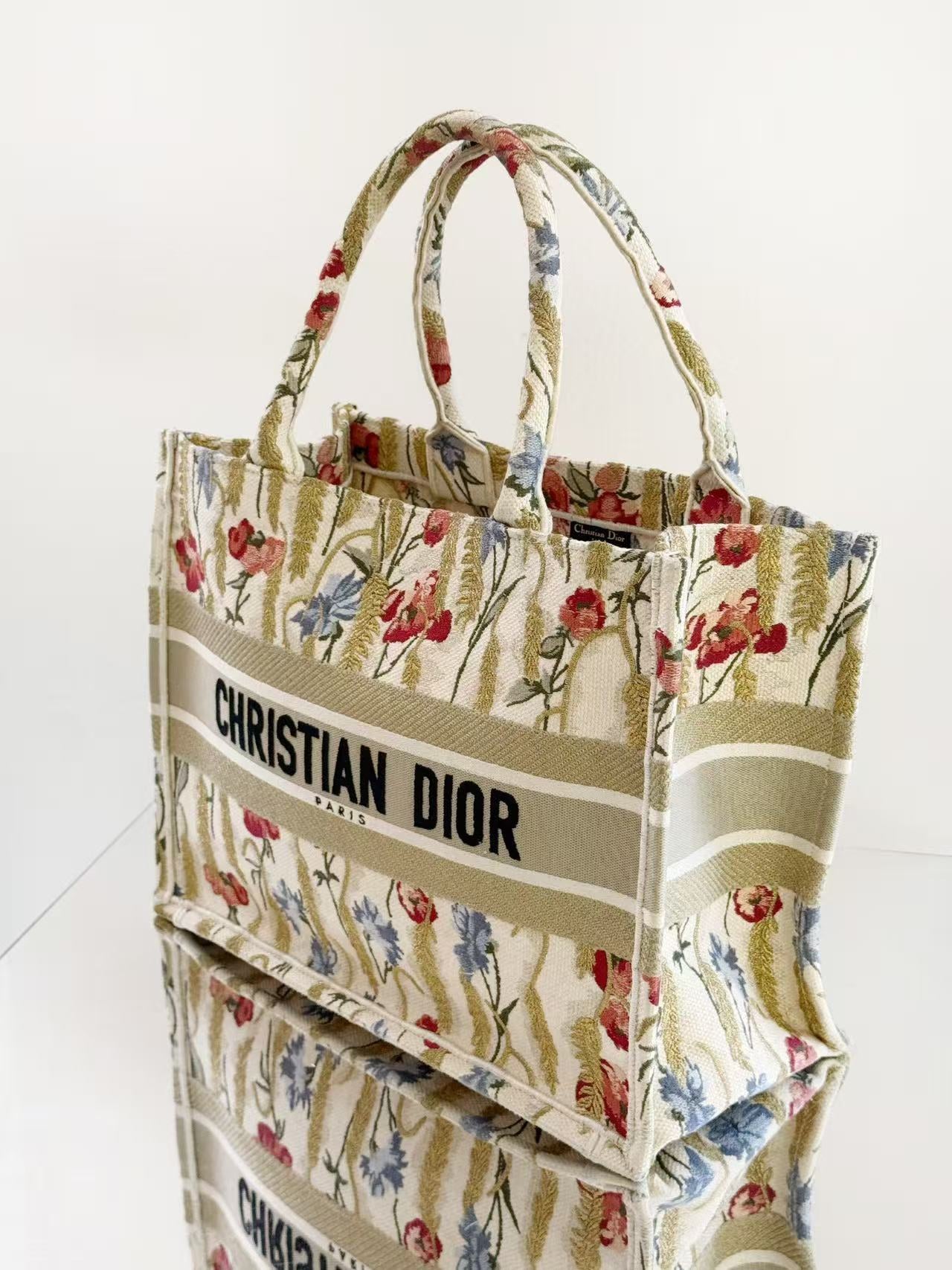 Dior - Book Tote - Embroidered canvas - Multicolour - (Medium)
