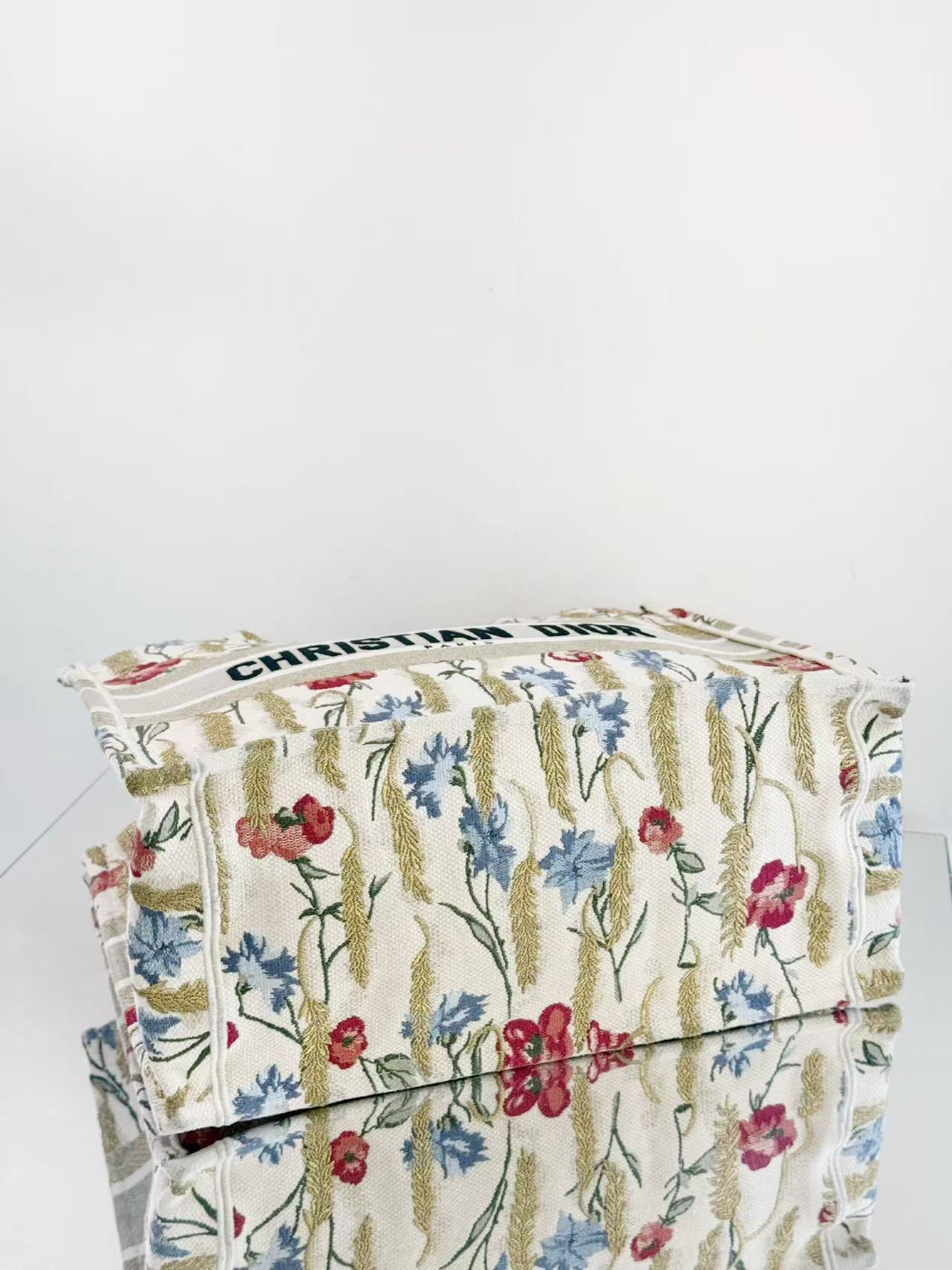 Dior - Book Tote - Embroidered canvas - Multicolour - (Medium)