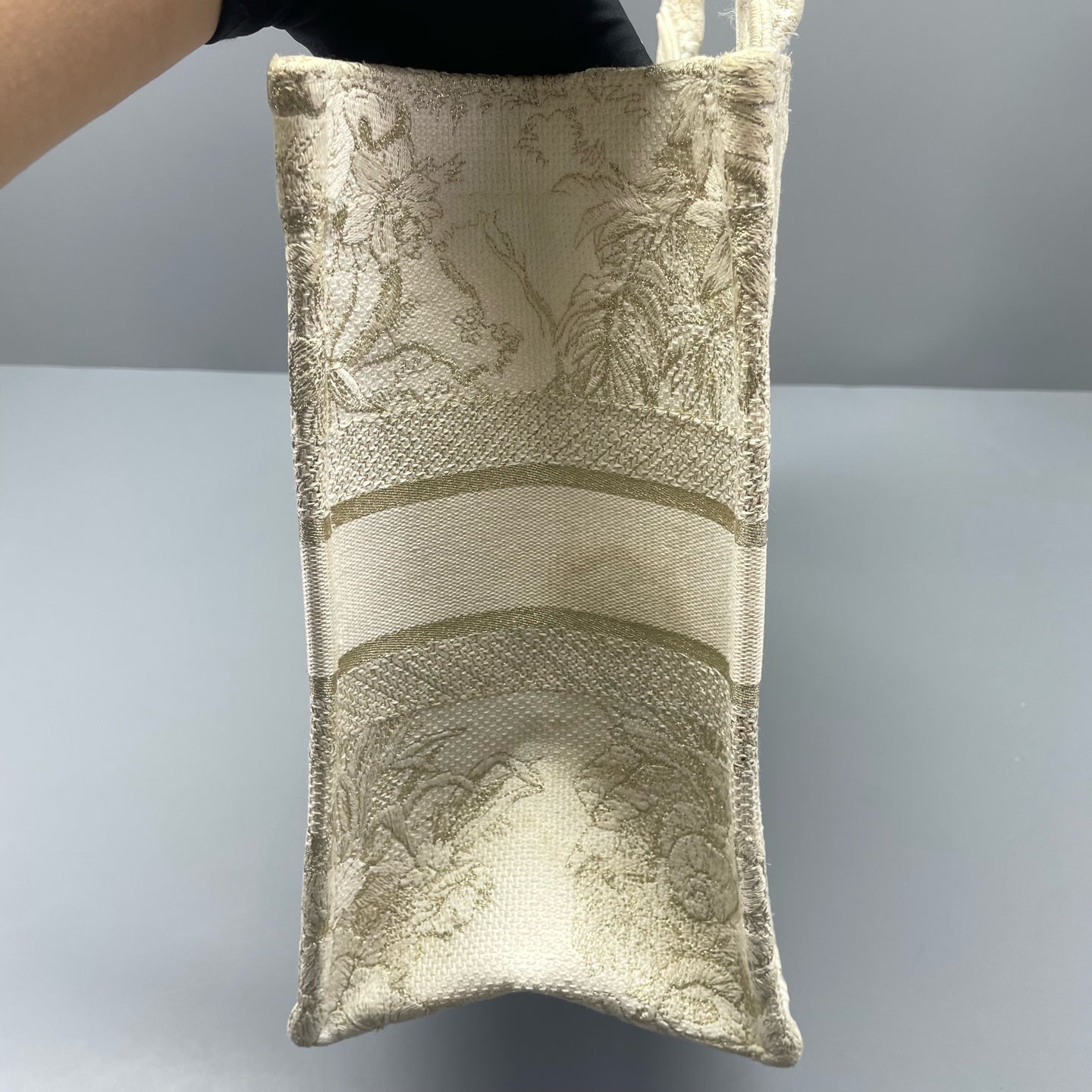 Dior - Book Tote - Embroidered canvas - White - (small)