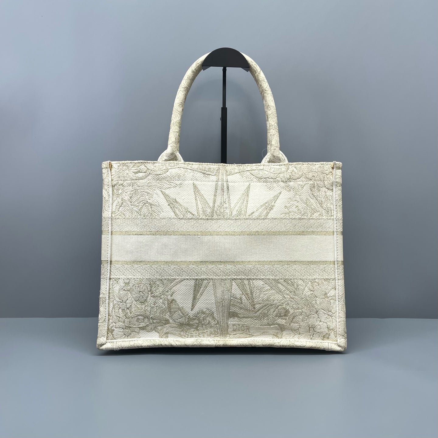 Dior - Book Tote - Embroidered canvas - White - (small)