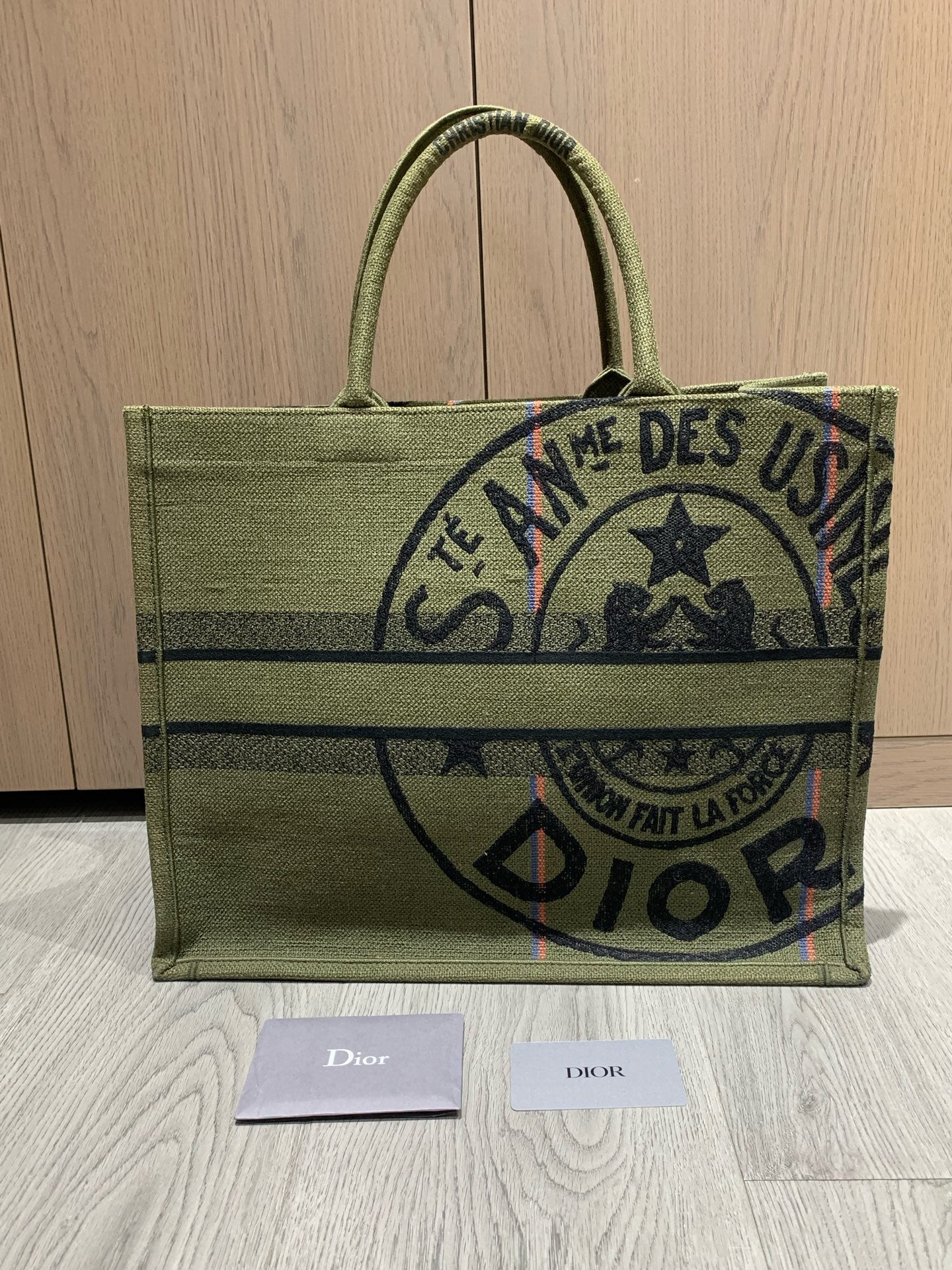 Dior - Book Tote Large - Cloth - Green - (large)