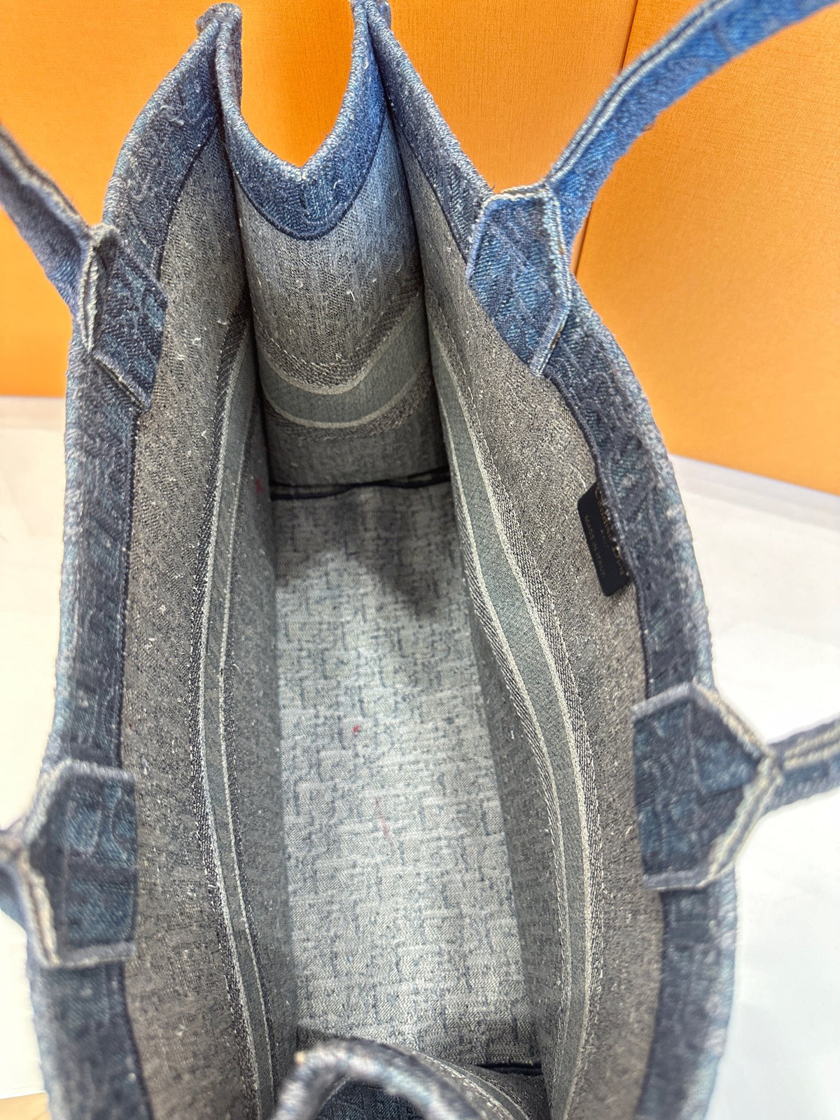 Dior - Book Tote Large - Denim - Jeans - Blue - (large)
