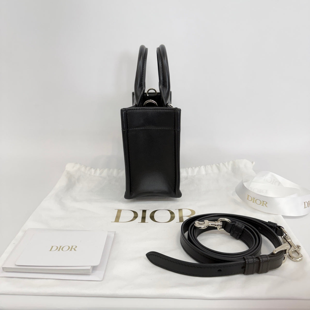 Dior - Book Tote - Leather - Black - (mini)