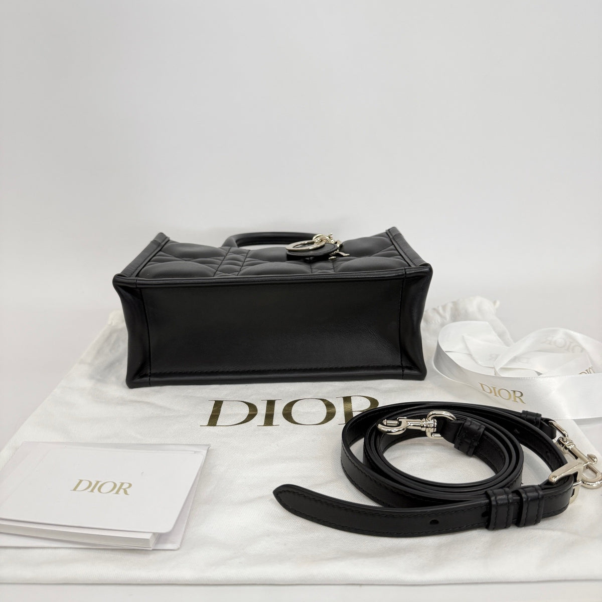 Dior - Book Tote - Leather - Black - (mini)