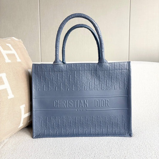 Dior - Book Tote - Leather - Blue - (medium)
