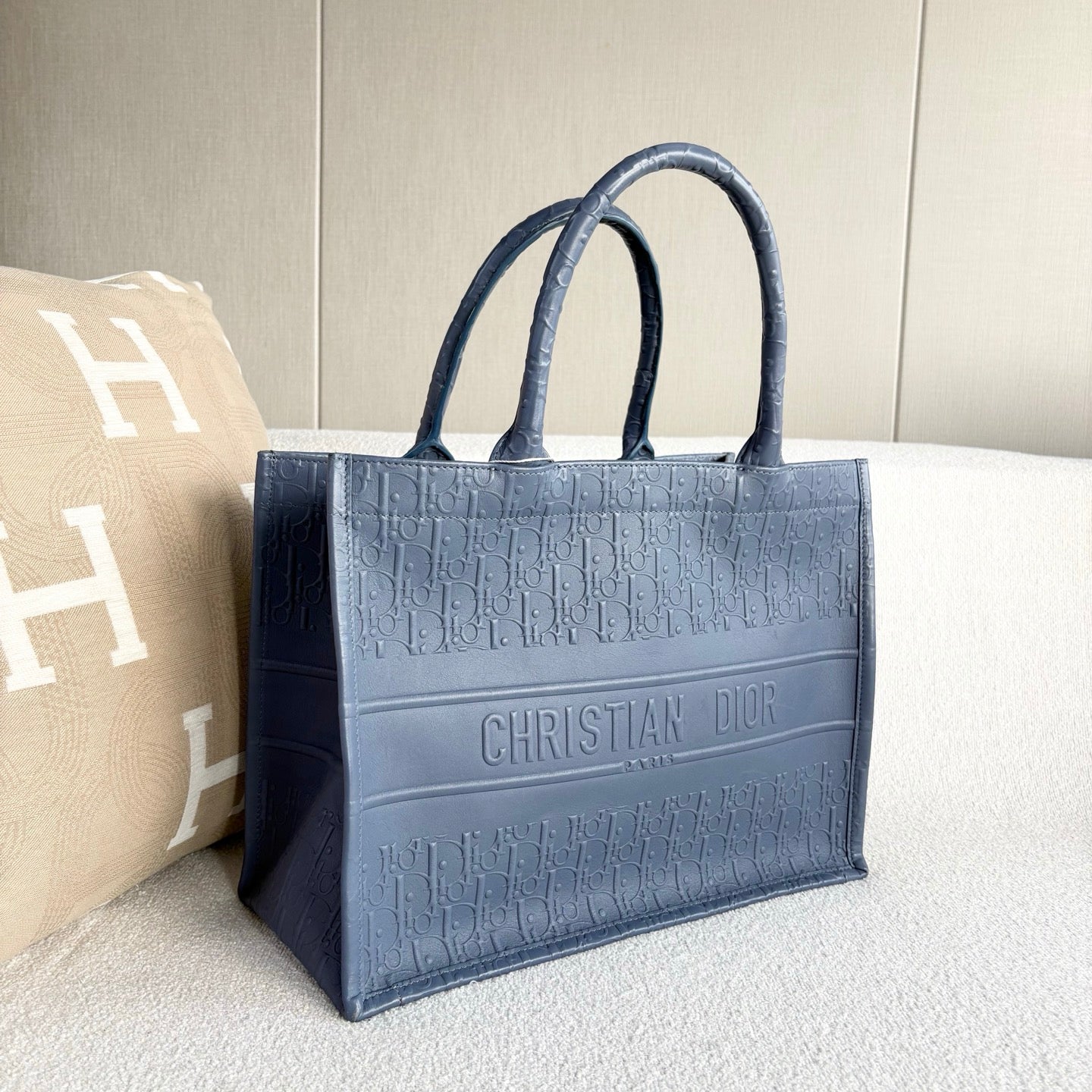 Dior - Book Tote - Leather - Blue - (medium)