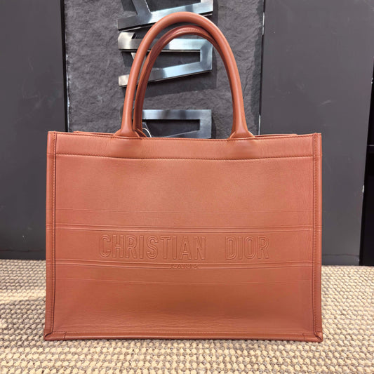 Dior - Book Tote - Leather - Brown - (medium)