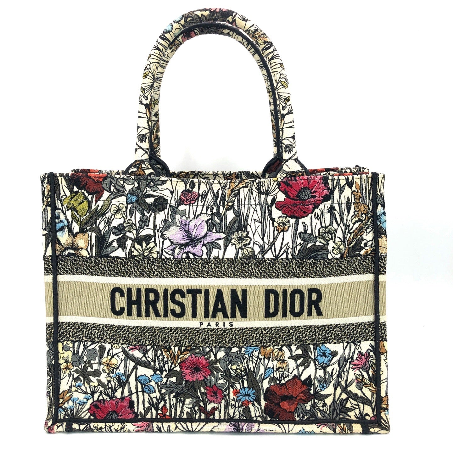 Dior - Book Tote Medium - Embroidered canvas - Multicolour - (Medium)