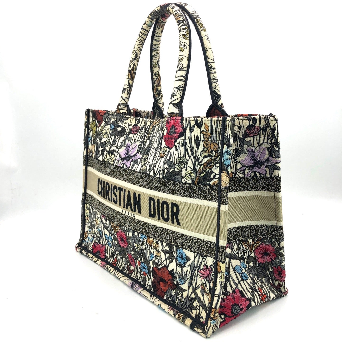 Dior - Book Tote Medium - Embroidered canvas - Multicolour - (Medium)