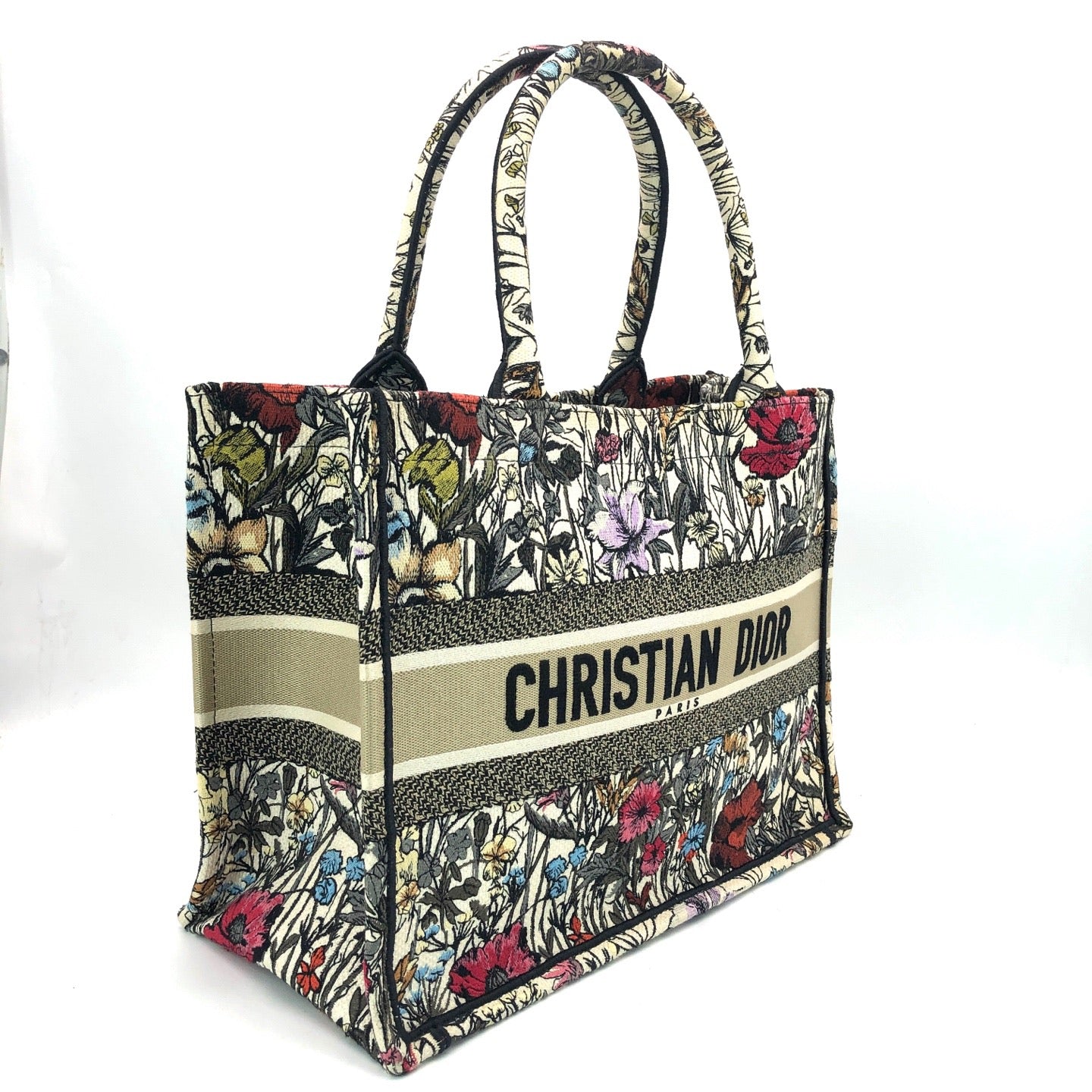Dior - Book Tote Medium - Embroidered canvas - Multicolour - (Medium)