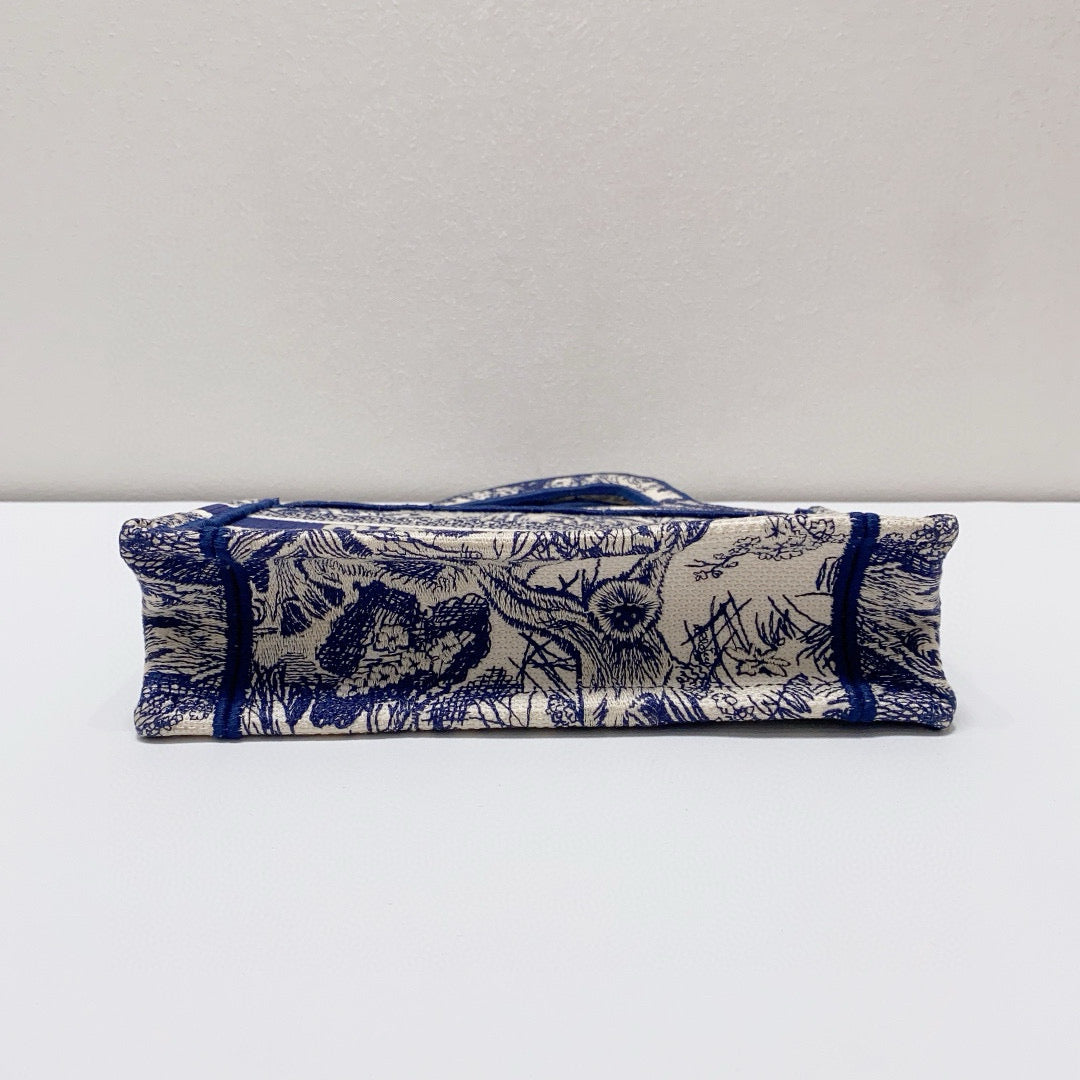 Dior - Book Tote Mini - Cotton - Blue