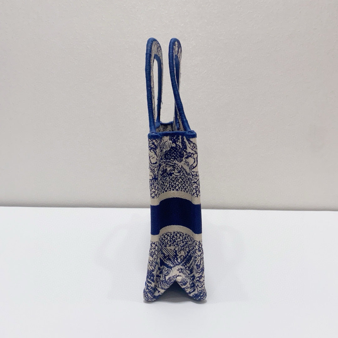 Dior - Book Tote Mini - Cotton - Blue