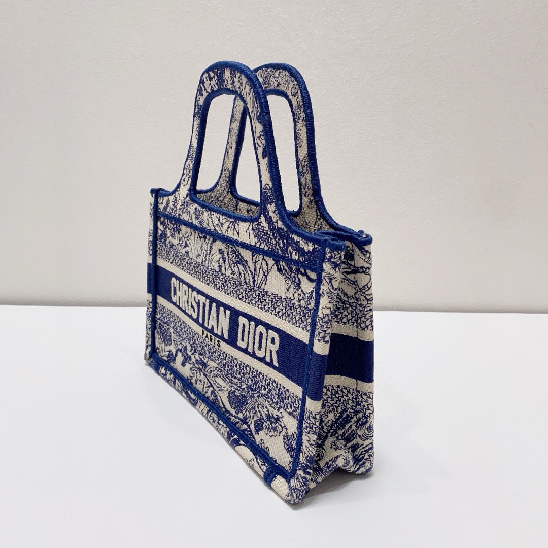 Dior - Book Tote Mini - Cotton - Blue