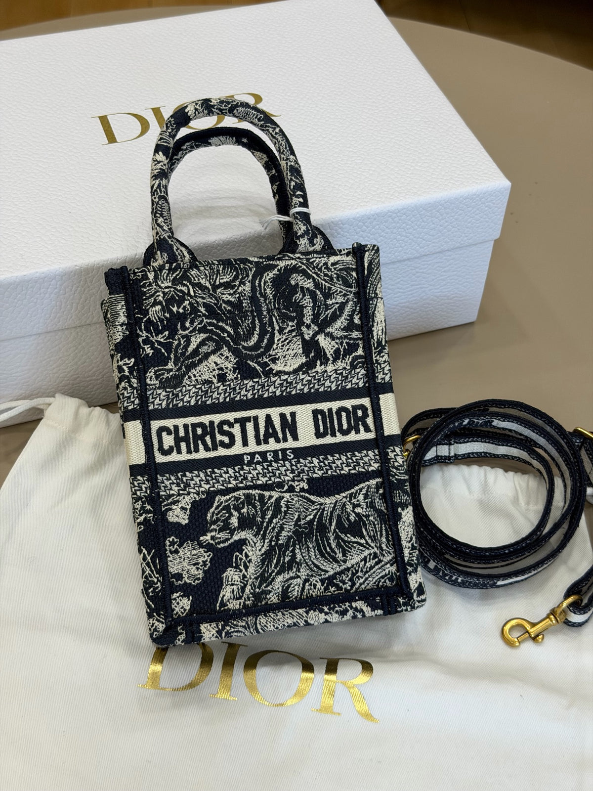 Dior - Book Tote Mini - Cloth - Navy - (mini)