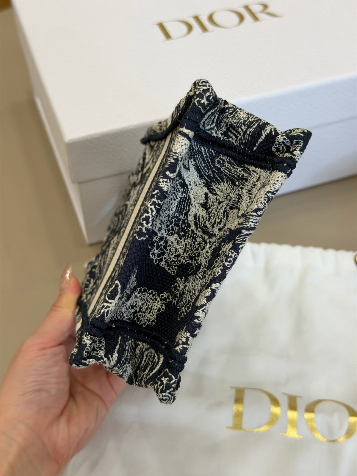 Dior - Book Tote Mini - Cloth - Navy - (mini)