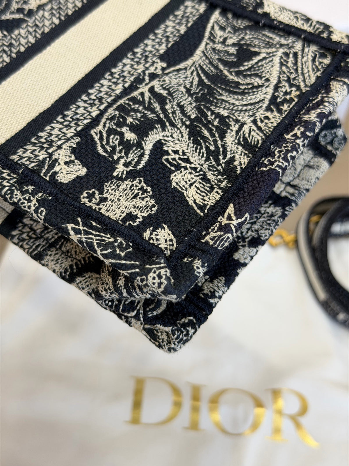 Dior - Book Tote Mini - Cloth - Navy - (mini)
