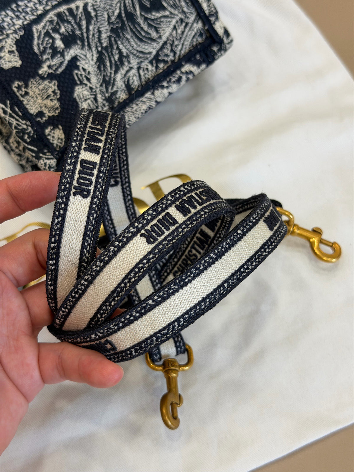 Dior - Book Tote Mini - Cloth - Navy - (mini)