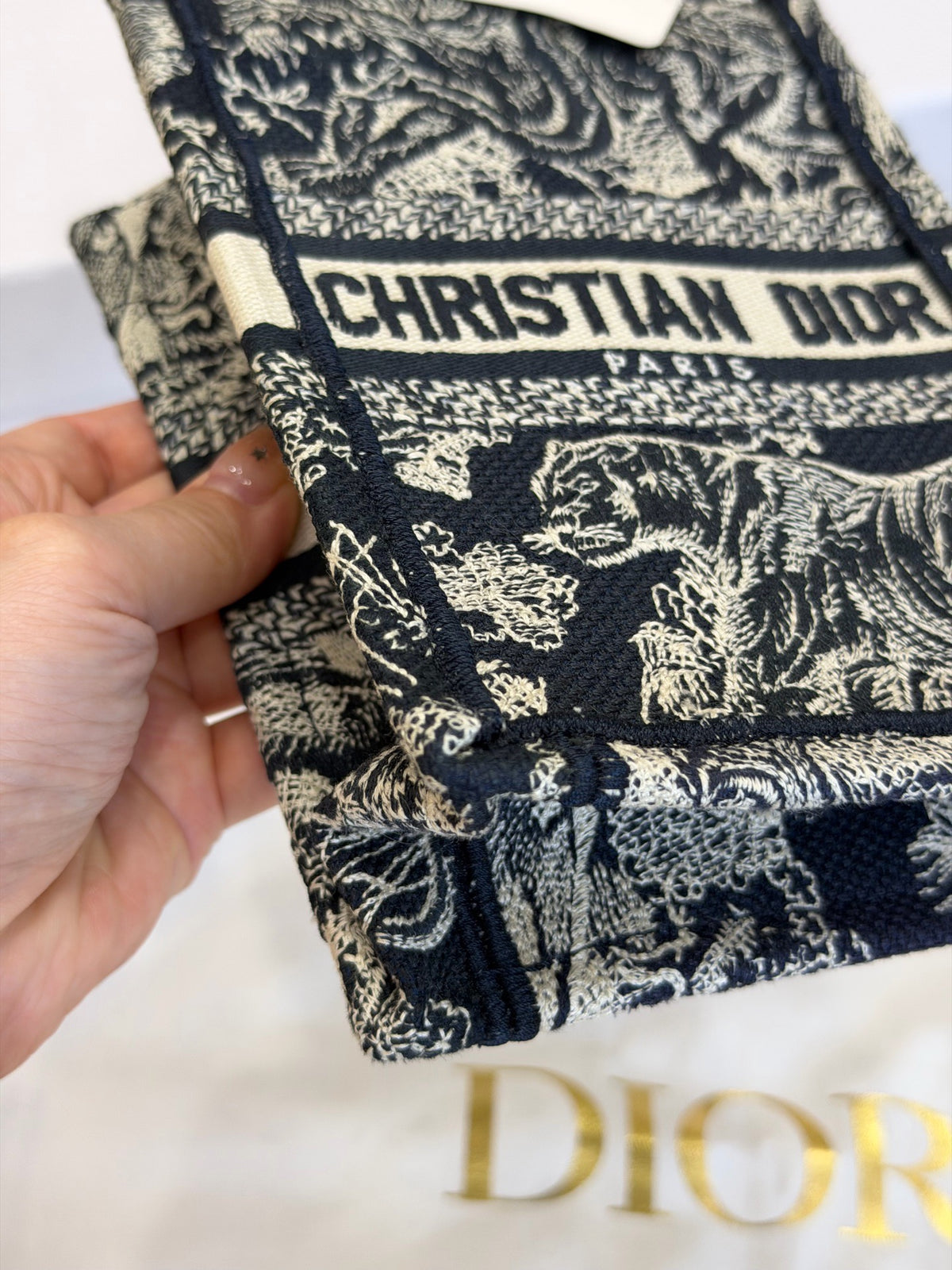 Dior - Book Tote Mini - Cloth - Navy - (mini)