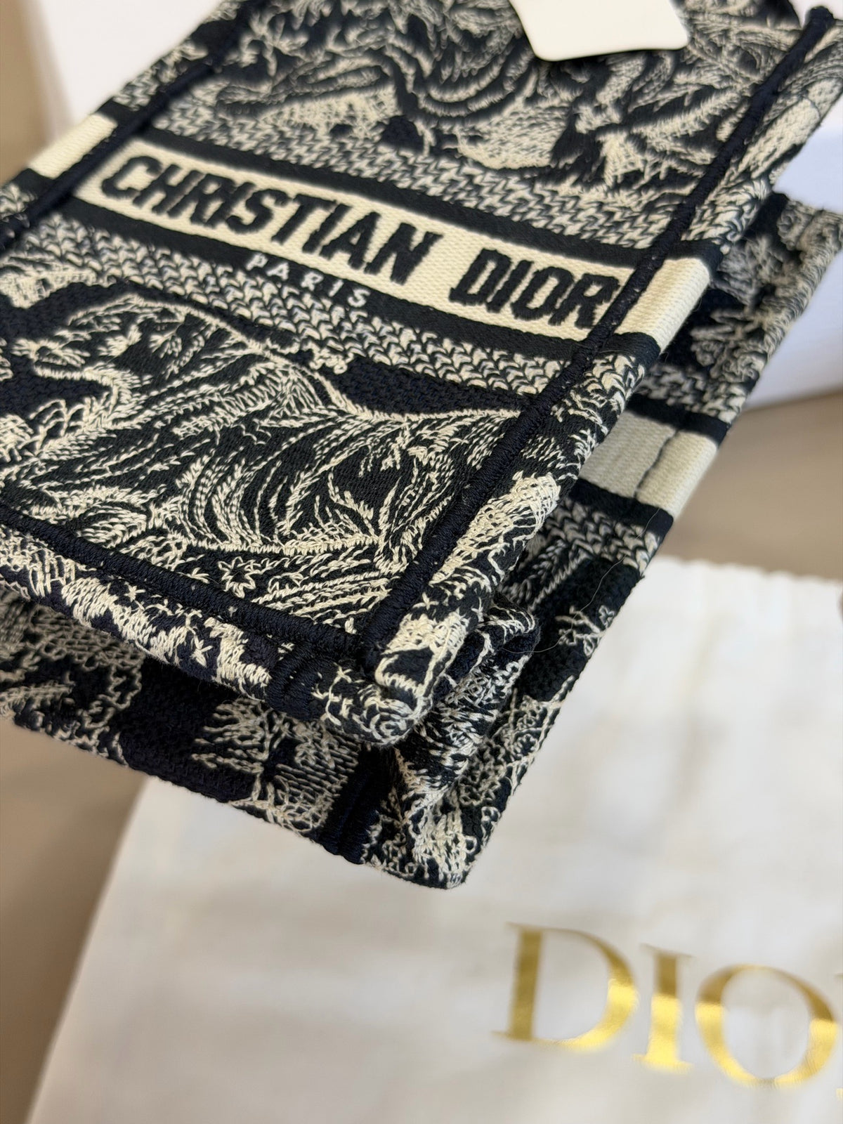 Dior - Book Tote Mini - Cloth - Navy - (mini)