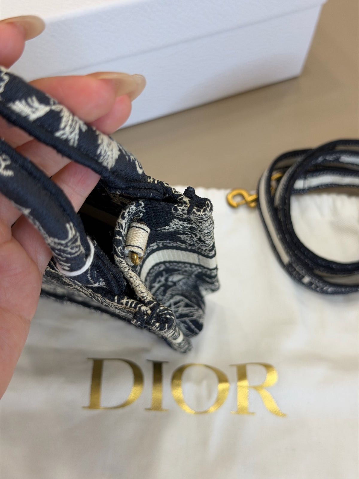 Dior - Book Tote Mini - Cloth - Navy - (mini)
