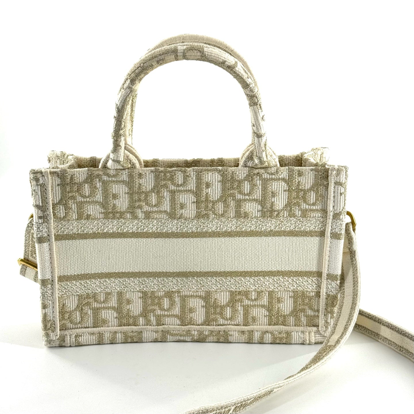 Dior - Book Tote Mini - Embroidered canvas - Beige - (mini)