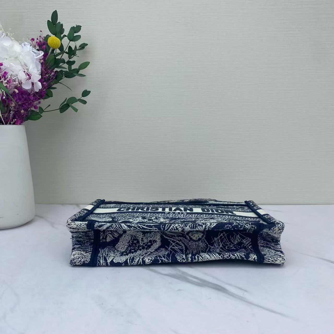 Dior - Book Tote Mini - Jacquard canvas - Navy - (mini)