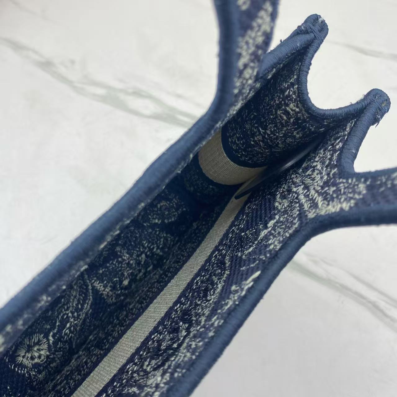 Dior - Book Tote Mini - Jacquard canvas - Navy - (mini)