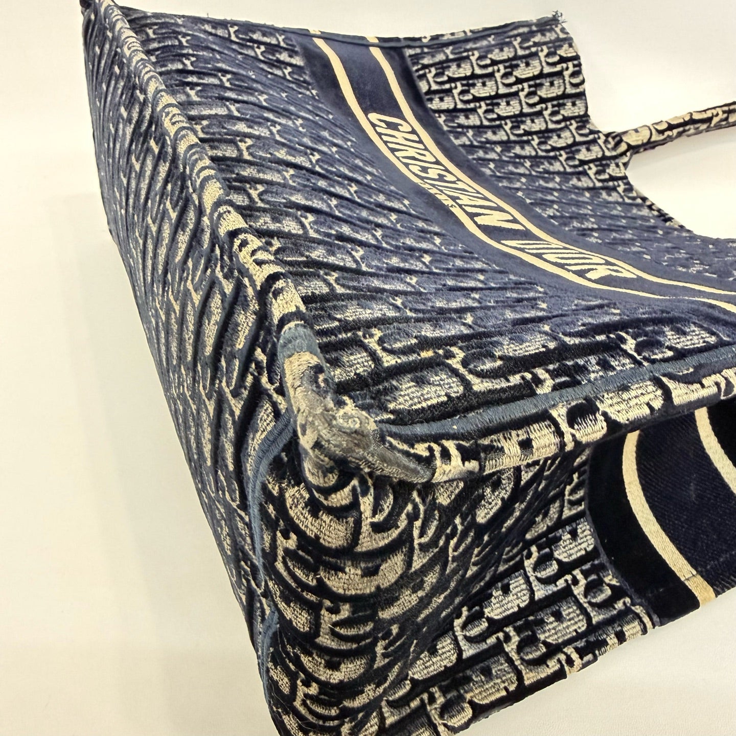 Dior - Book Tote - Velvet - Blue - (large)