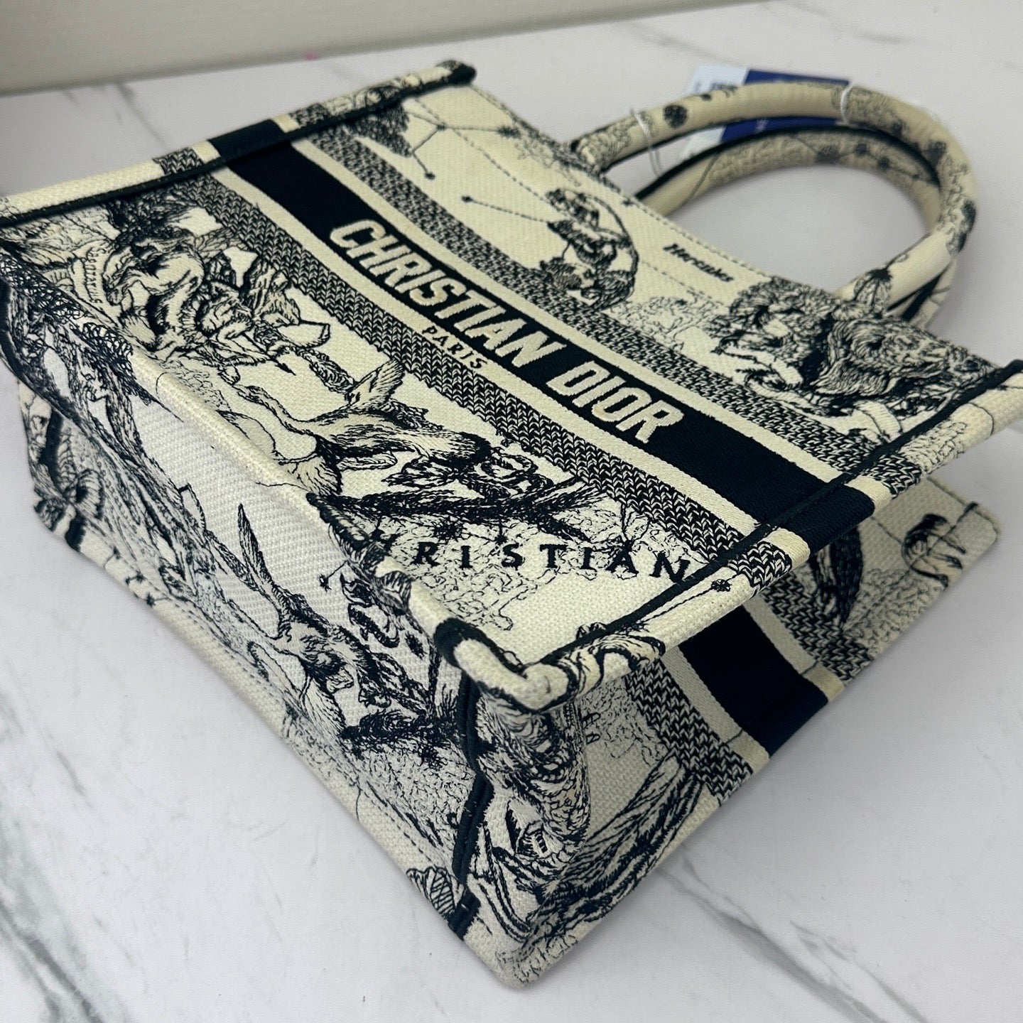 Dior - Book Tote Zodiac Embroidery Small - Embroidered canvas - Multicolour - (small)