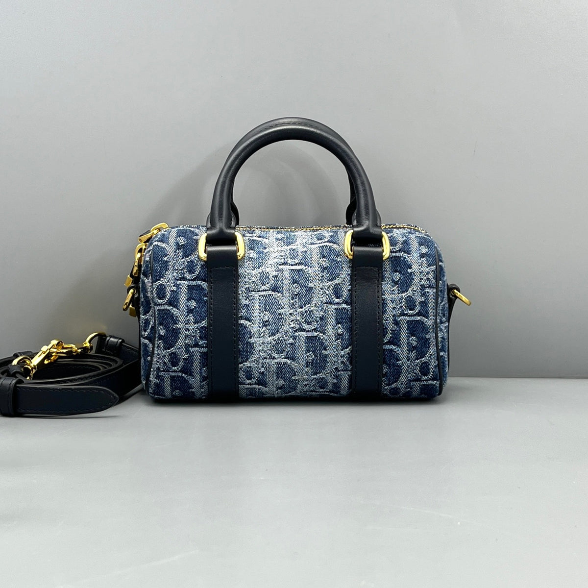 Dior - Boston Mini Bag - Denim - Jeans - Blue - (mini)