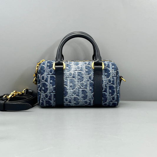 Dior - Boston Mini Bag - Denim - Jeans - Blue - (mini)