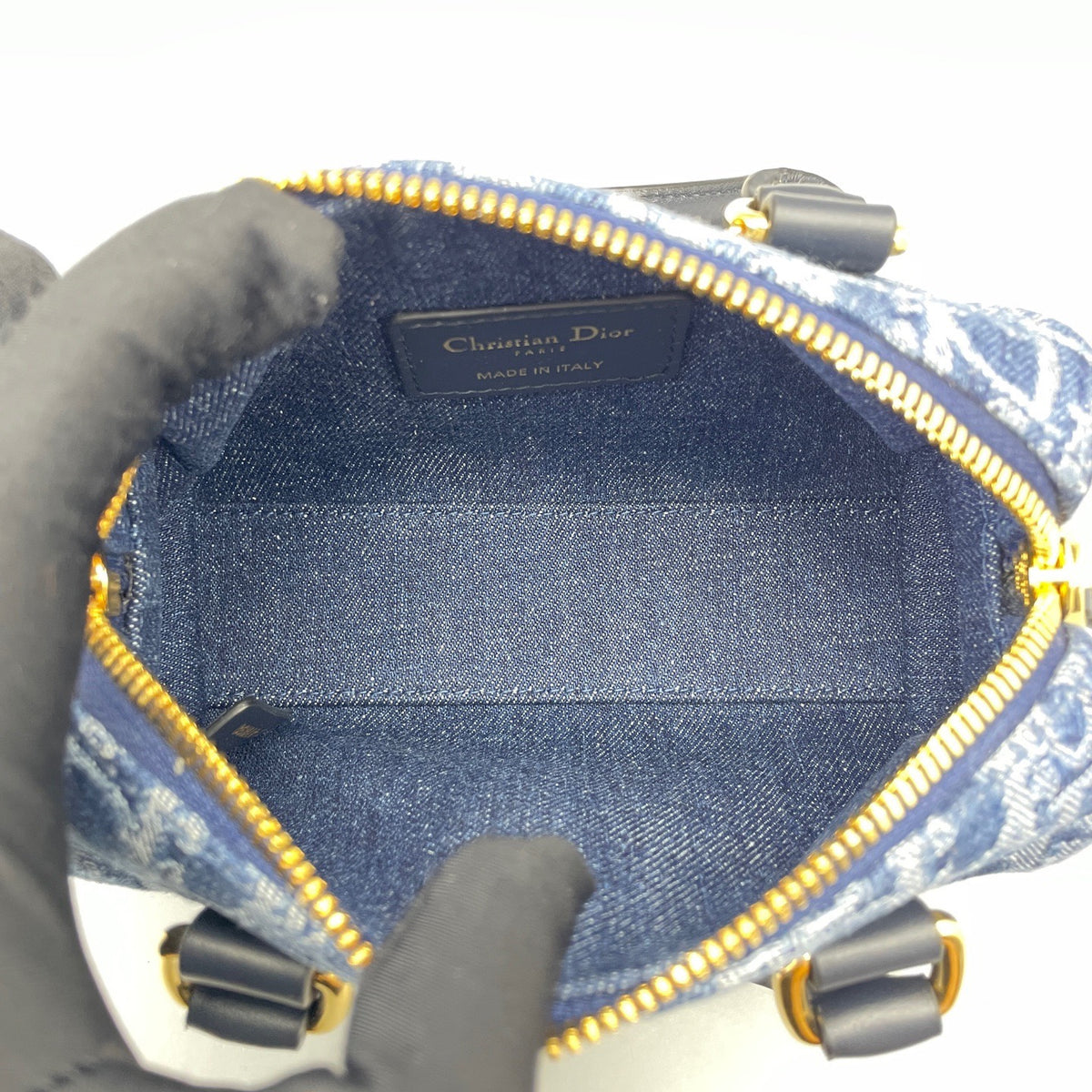 Dior - Boston Mini Bag - Denim - Jeans - Blue - (mini)
