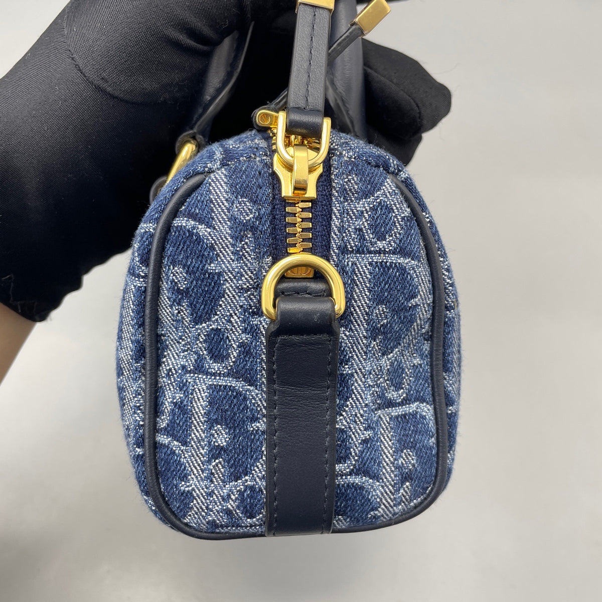 Dior - Boston Mini Bag - Denim - Jeans - Blue - (mini)