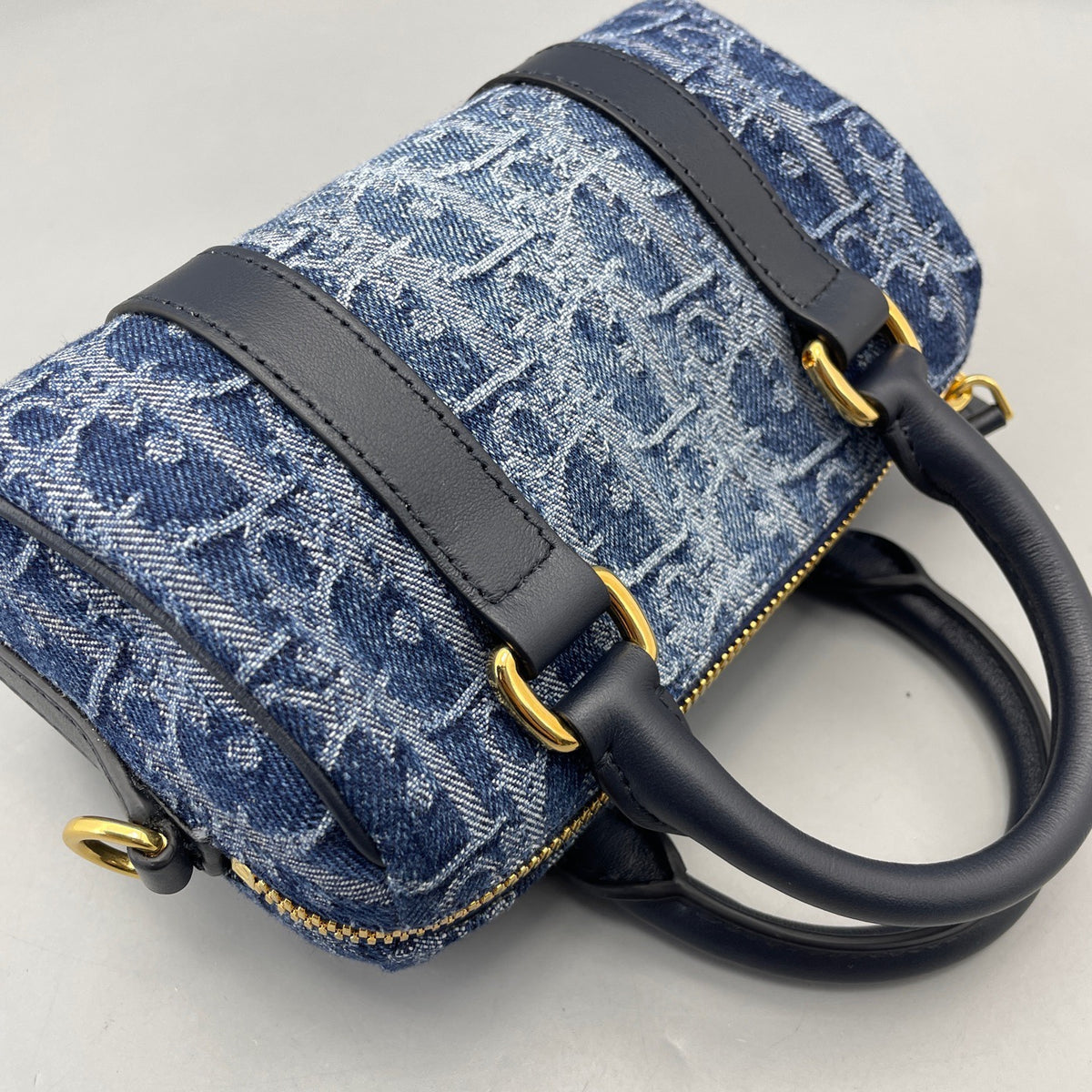 Dior - Boston Mini Bag - Denim - Jeans - Blue - (mini)