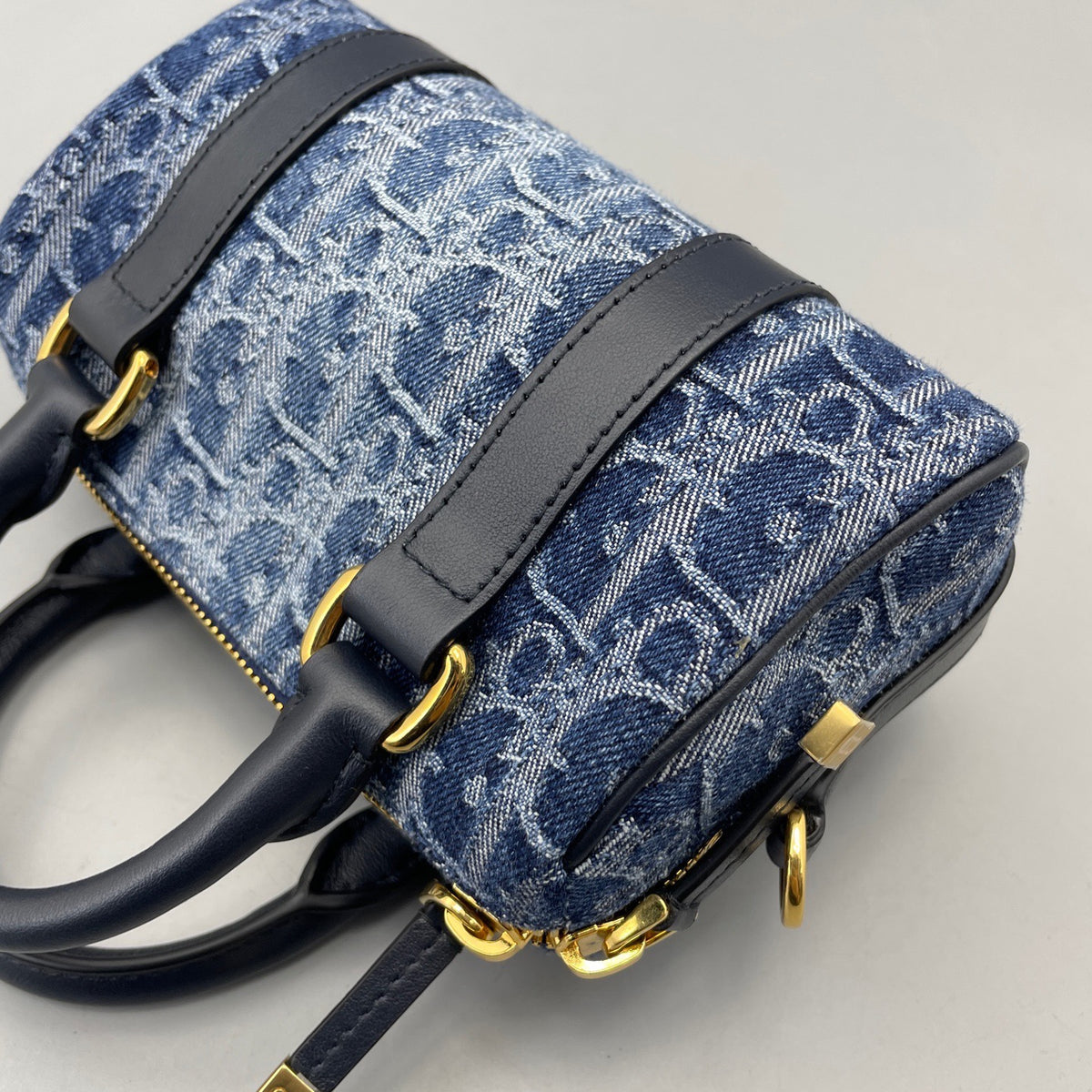 Dior - Boston Mini Bag - Denim - Jeans - Blue - (mini)