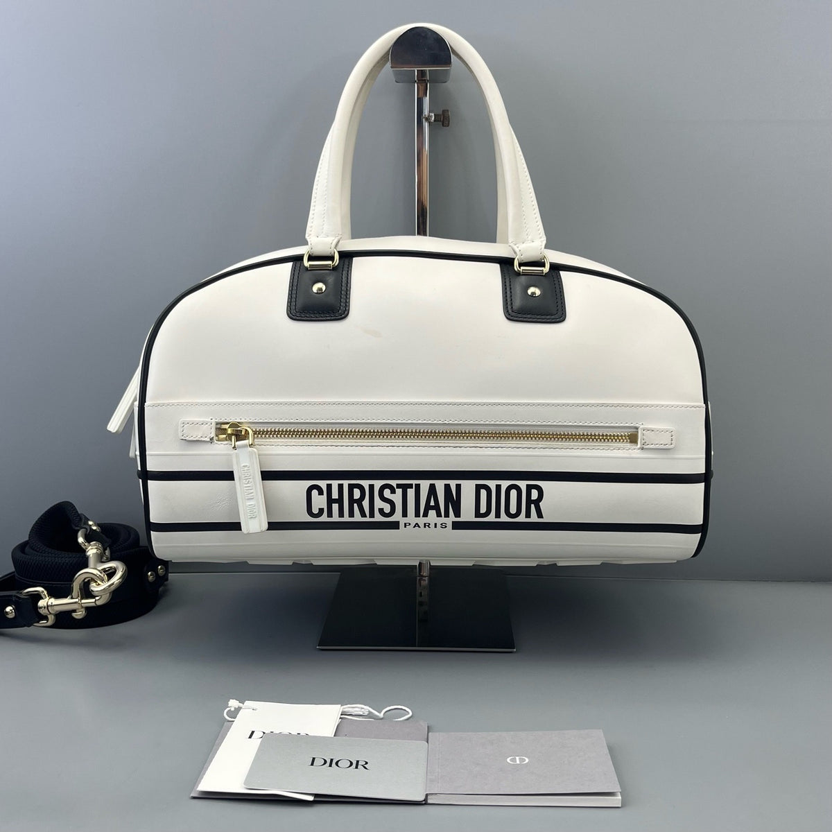 Dior - Bowling bag - Leather - White - (medium)