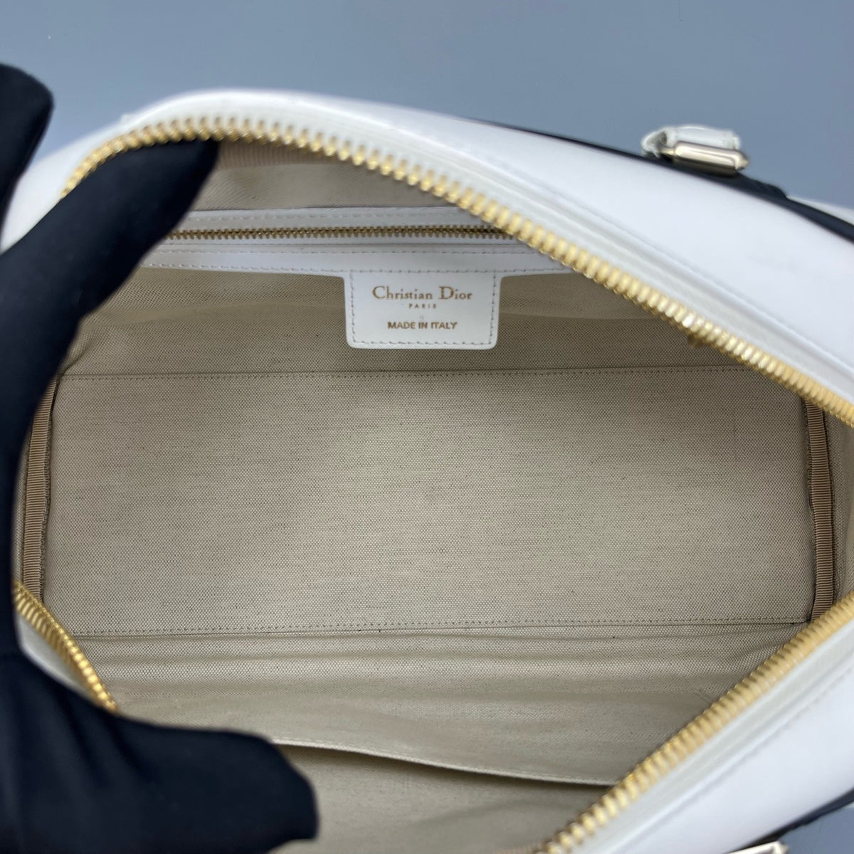Dior - Bowling bag - Leather - White - (medium)