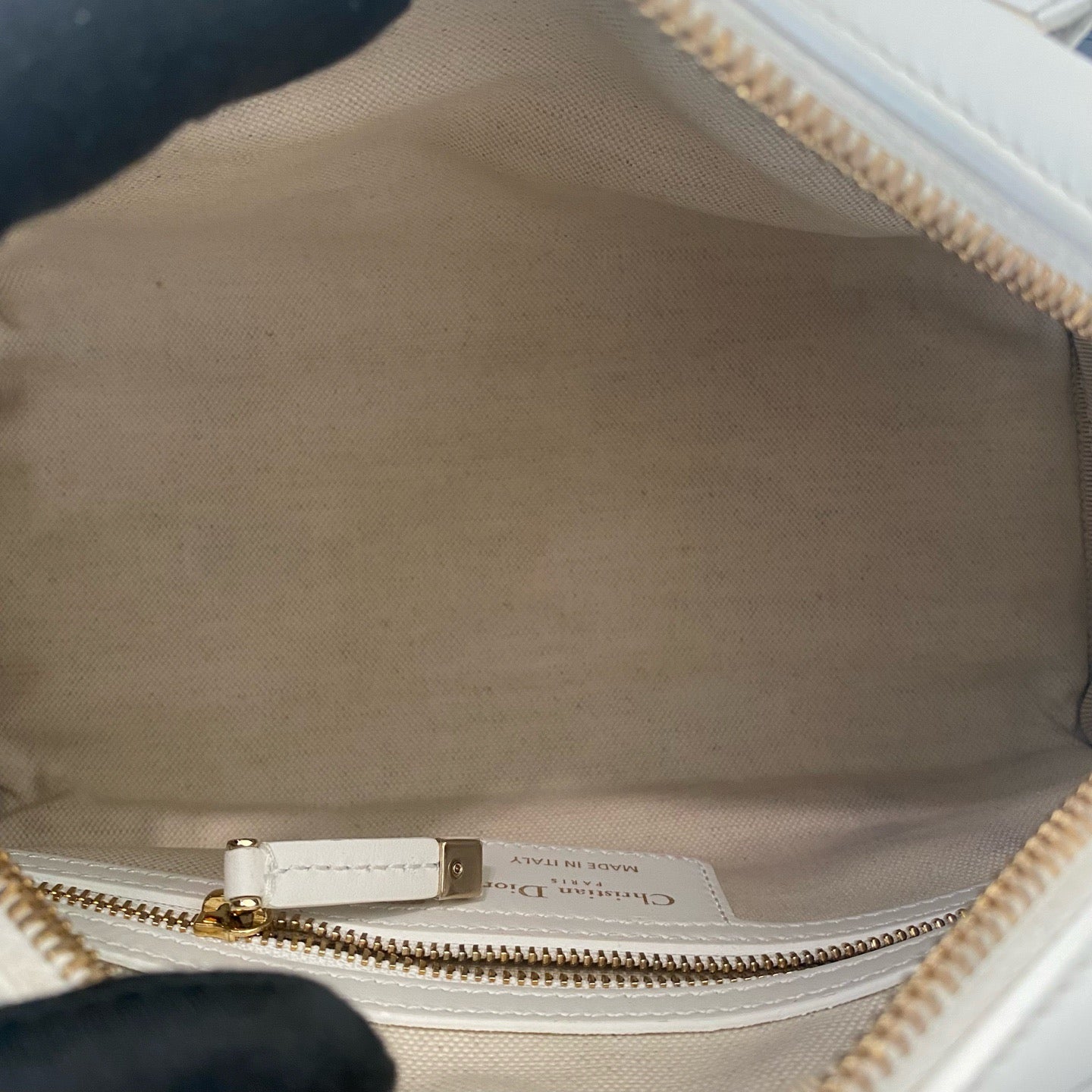 Dior - Bowling bag - Leather - White with Navy Accents - (Small)